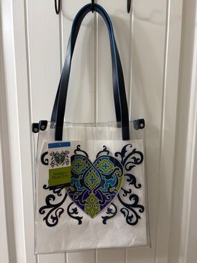 Brighton "Summer Heart" Clear Vinyl Tote Bag from the Sophia Collection - NWT